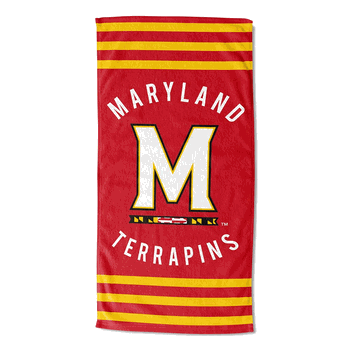 NCAA Maryland Stripes Beach Towel 30x60 Inches