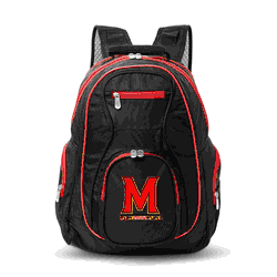 NCAA Maryland Terrapins 19" Premium Laptop Backpack with Colored Trim
