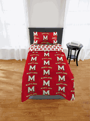 NCAA Maryland Terrapins Terrapins Twin Rotary Bed In A Bag Set