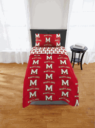NCAA Maryland Terrapins Twin Rotary Bed In A Bag Set
