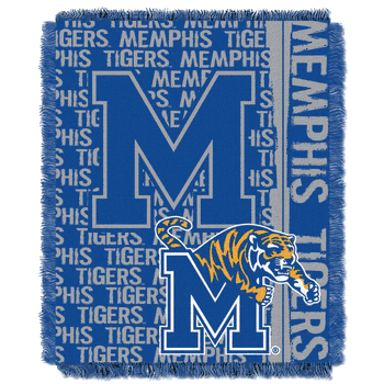 NCAA Memphis Tigers Double Play Jacquard Throw