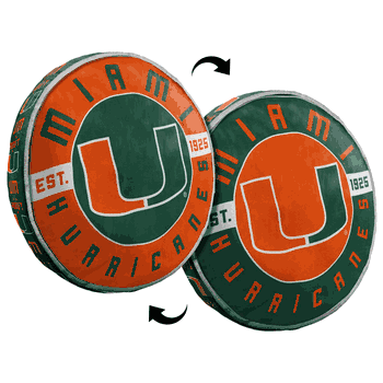 Miami Hurricanes Cloud Pillow