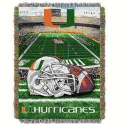 NCAA Miami Hurricanes Homefield Advantage Tapestry Throw