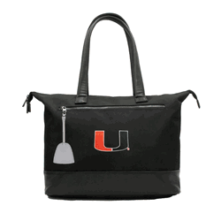 NCAA Miami Hurricanes Laptop Tote Bag with Colored Zipper Pull Accessory