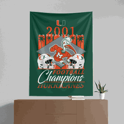 NCAA Miami Hurricanes Pinnacle Printed Wall Hanging