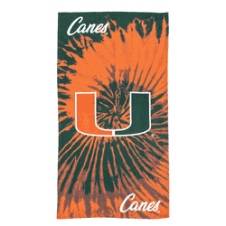 NCAA Miami Hurricanes Pyschedelic Beach Towel