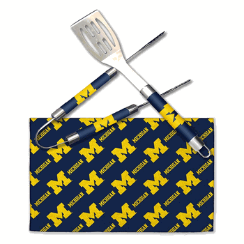 NCAA Michigan Bbq Grill Utensil Set
