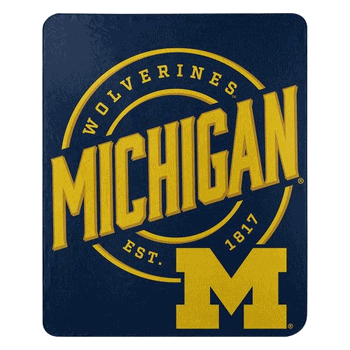 NCAA Michigan Campaign Fleece Throw Blanket 50x60 Inches