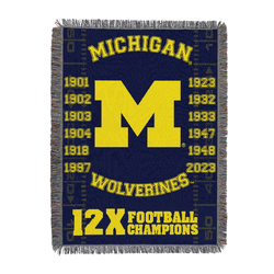 NCAA Michigan Commemorative Series Tapestry Throw
