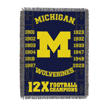 NCAA Michigan Commemorative Series Tapestry Throw