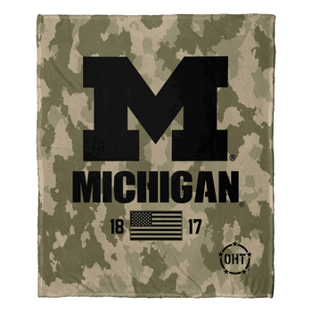 NCAA Michigan OHT Special Ops Silk Touch Throw