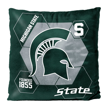 NCAA Michigan State Connector Velvet Reverse Pillow 16x16 Inches