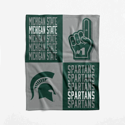 NCAA Michigan State Spartans Domino Swaddle Blanket 40x50 inches