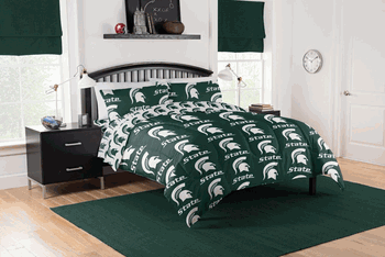 NCAA Michigan State Spartans Full Rotary Bed In A Bag Set