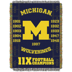 NCAA Michigan Wolverines Commemorative Series Tapestry Throw