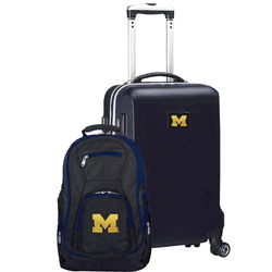 NCAA Michigan Wolverines Deluxe 2-Piece Backpack & Carry-On Set