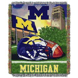 NCAA Michigan Wolverines Homefield Advantage Tapestry Throw