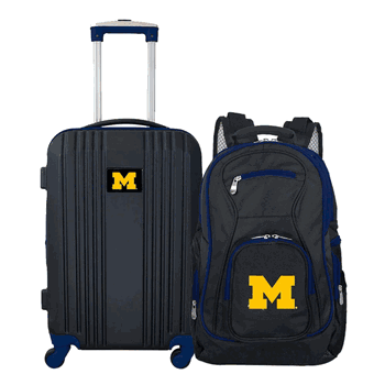 NCAA Michigan Wolverines Premium 2-Piece Backpack & Carry-On Set