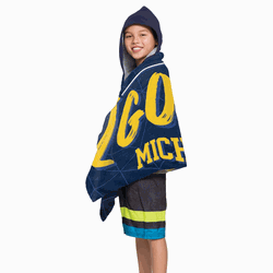 NCAA Michigan Youth Hooded Beach Towel 21x51 Inches