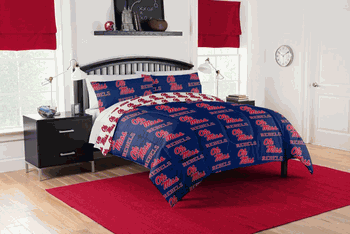 NCAA Mississippi Ole Miss Full Rotary Bed In A Bag Set