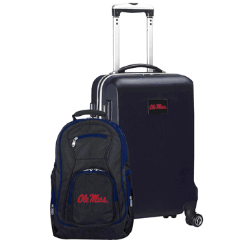 NCAA Mississippi Rebels Deluxe 2-Piece Backpack & Carry-On Set