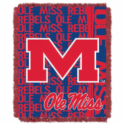 NCAA Mississippi Rebels Double Play Jacquard Throw