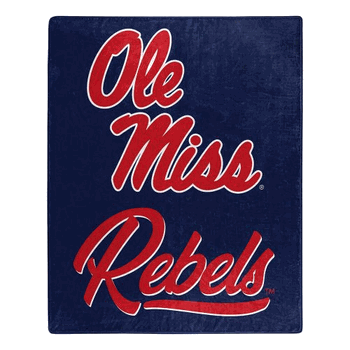 NCAA Mississippi Signature Raschel Throw Blanket 50x60 Inches