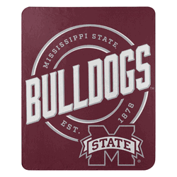 NCAA Mississippi State Bulldogs Campaign Fleece Throw