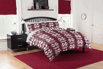 NCAA Mississippi State Bulldogs Full Rotary Bed In A Bag Set
