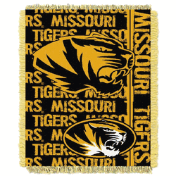 NCAA Missouri Tigers Double Play Jacquard Throw