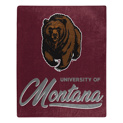 NCAA Montana Signature Raschel Throw Blanket 50x60 Inches