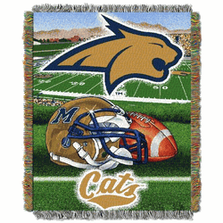 NCAA Montana State Homefield Advantage Woven Tapestry Throw Blanket 48x60 Inches