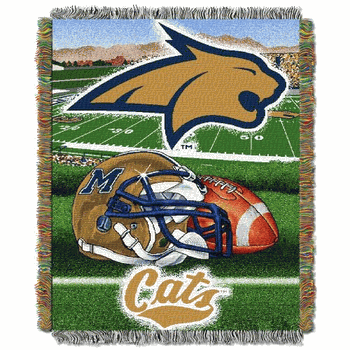 NCAA Montana State Homefield Advantage Woven Tapestry Throw Blanket 48x60 Inches