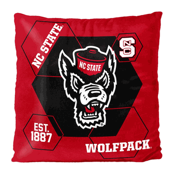 NCAA NC State Connector Velvet Reverse Pillow 16x16 Inches