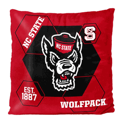 NCAA NC State Connector Velvet Reverse Pillow 16x16 Inches
