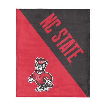 NCAA NC State Wolf Pack Halftone Silk Touch Throw Blanket 46x60 inches