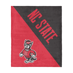 NCAA NC State Wolf Pack Halftone Silk Touch Throw Blanket 46x60 inches