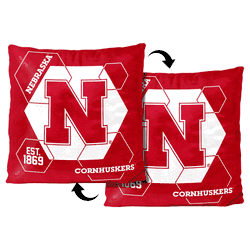 NCAA Nebraska Cornhuskers Connector Velvet Reverse Pillow