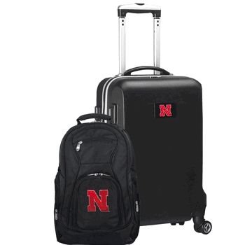 NCAA Nebraska Cornhuskers Deluxe 2-Piece Backpack & Carry-On Set