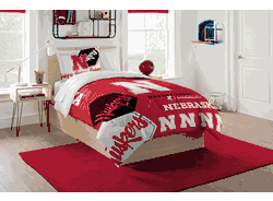 NCAA Nebraska Cornhuskers Hexagon Twin Comforter Set