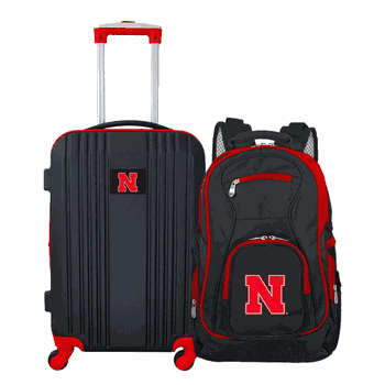 NCAA Nebraska Cornhuskers Premium 2-Piece Backpack & Carry-On Set