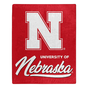 NCAA Nebraska Signature Raschel Throw Blanket 50x60 Inches