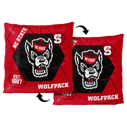 NCAA North Carolina State Wolfpack Connector Velvet Reverse Pillow