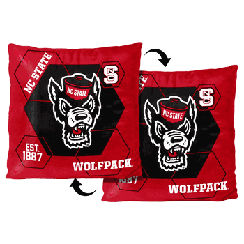 NCAA North Carolina State Wolfpack Connector Velvet Reverse Pillow