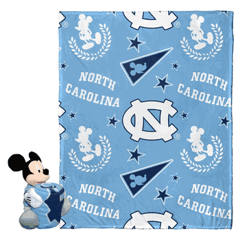 NCAA North Carolina Tar Heels Pennant Mickey Hugger Pillow & Silk Touch Throw Set