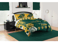 NCAA North Dakota State Hexagon Take F/Q Comforter Set