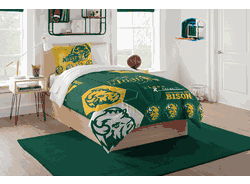 NCAA North Dakota State Hexagon Twin Comforter Set