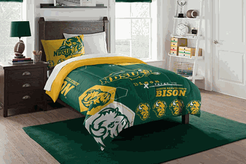 NCAA North Dakota State Hexagon Twin Comforter Set