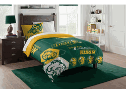 NCAA North Dakota State Hexagon Twin Comforter Set