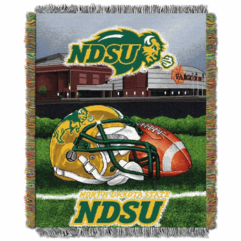 NCAA North Dakota State Homefield Advantage Woven Tapestry Throw Blanket 48x60 Inches